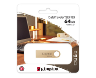 Kingston 64GB DataTraveler SE9 G3 220MB/s USB 3.2 Gen 1 złoty - 1218116 - zdjęcie 3